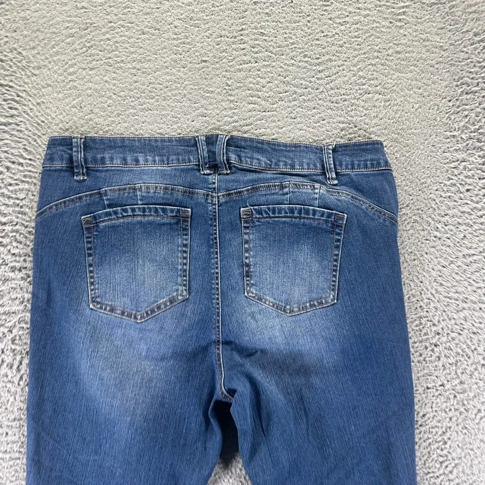 D. Jeans Womens 38x23 Blue Cotton Denim Capri Faded Streetwear Travel Stretch